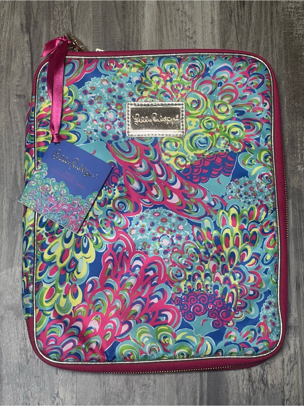 NWT Lilly Pulitzer Lilys Lagoon Agenda Folio Tablet Case